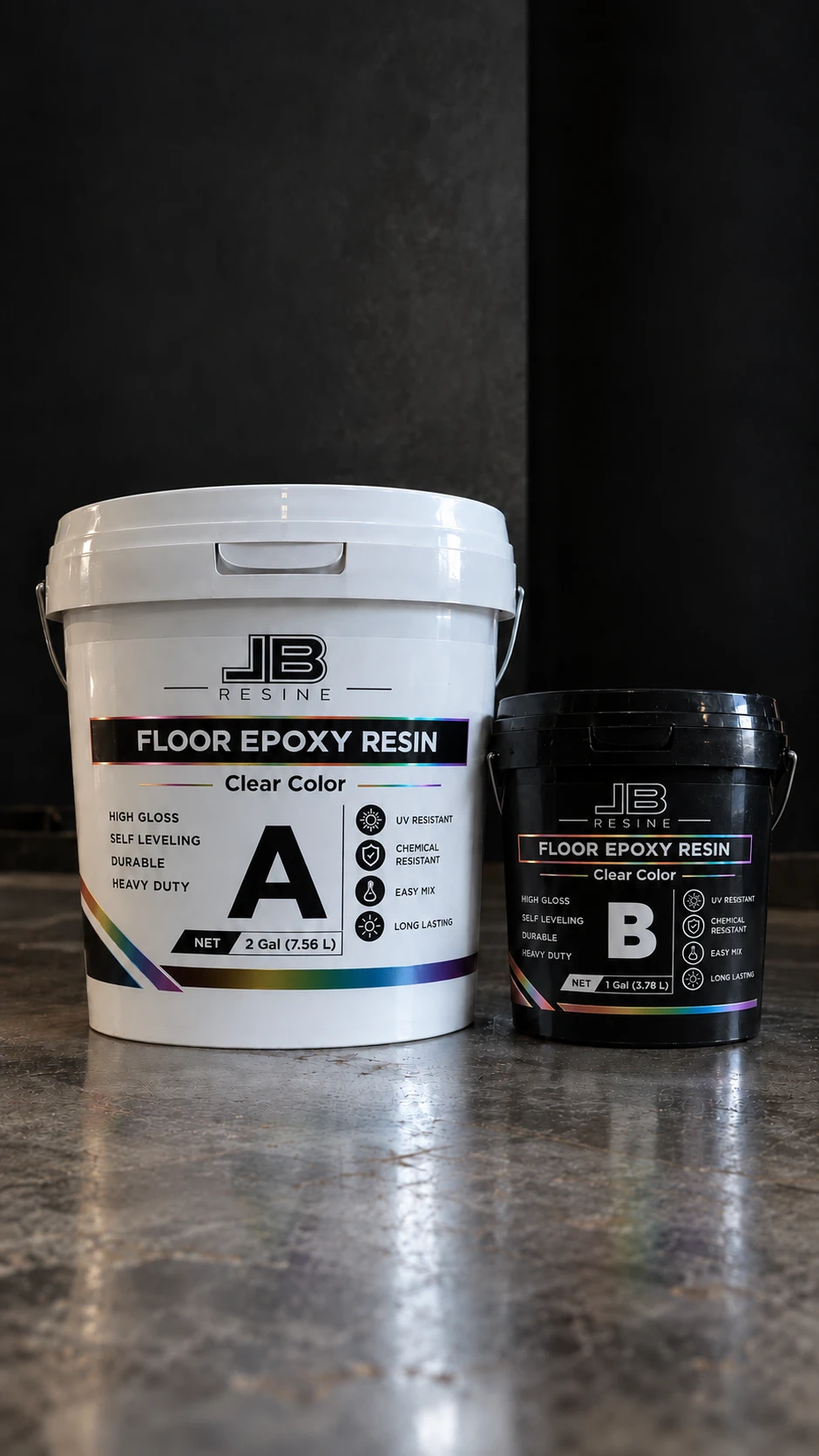 Kit de résine époxy LB Résine : seaux A et B Floor Epoxy Resin